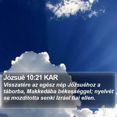 Józsué 10:21 KAR Bible Verse Image