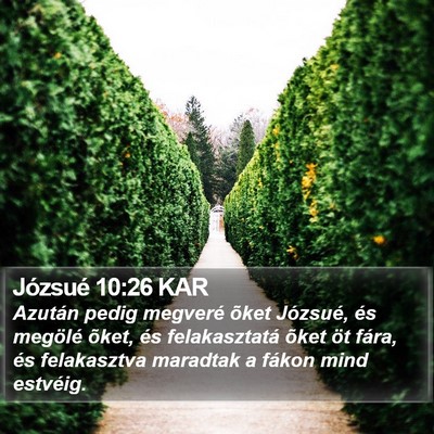 Józsué 10:26 KAR Bible Verse Image