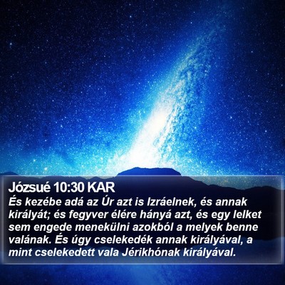 Józsué 10:30 KAR Bible Verse Image