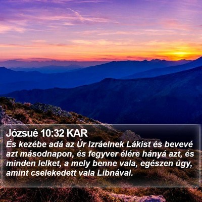Józsué 10:32 KAR Bible Verse Image