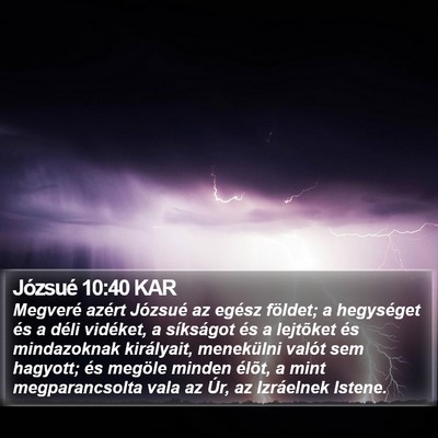Józsué 10:40 KAR Bible Verse Image