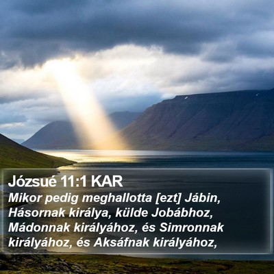 Józsué 11:1 KAR Bible Verse Image