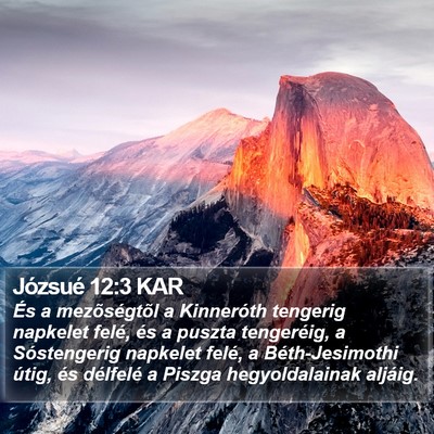 Józsué 12:3 KAR Bible Verse Image
