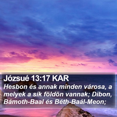 Józsué 13:17 KAR Bible Verse Image