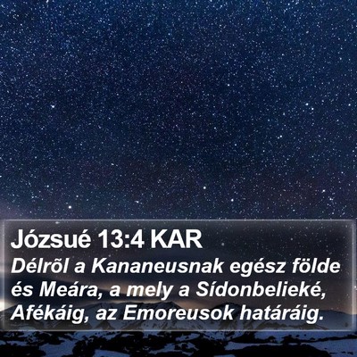 Józsué 13:4 KAR Bible Verse Image