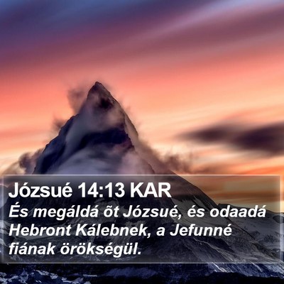 Józsué 14:13 KAR Bible Verse Image