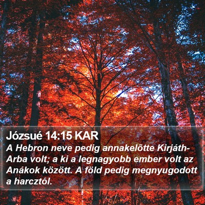 Józsué 14:15 KAR Bible Verse Image