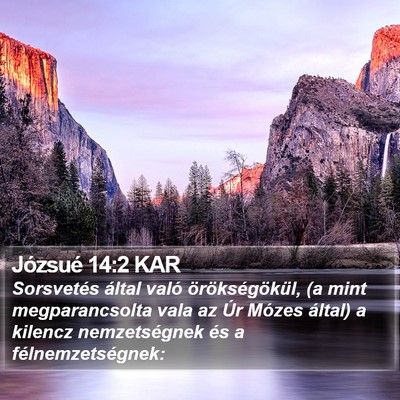Józsué 14:2 KAR Bible Verse Image