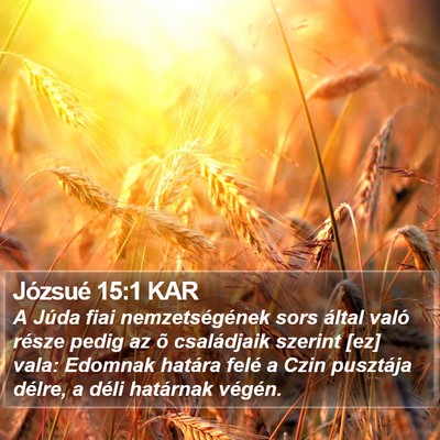 Józsué 15:1 KAR Bible Verse Image