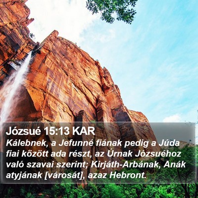 Józsué 15:13 KAR Bible Verse Image