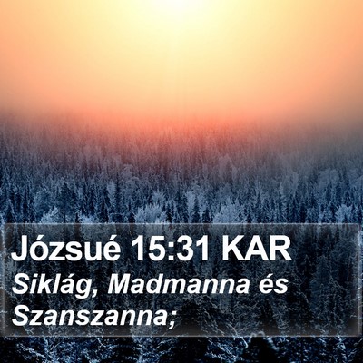 Józsué 15:31 KAR Bible Verse Image