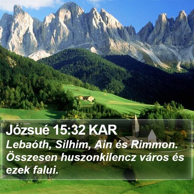 Józsué 15:32 KAR Bible Verse Image