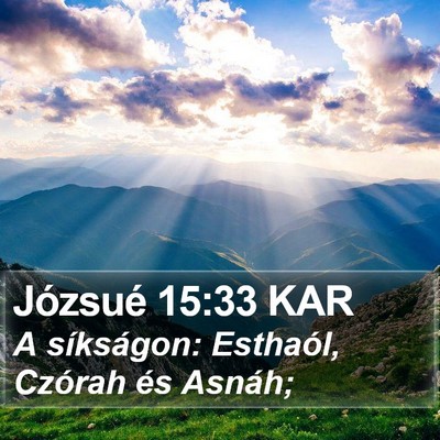 Józsué 15:33 KAR Bible Verse Image