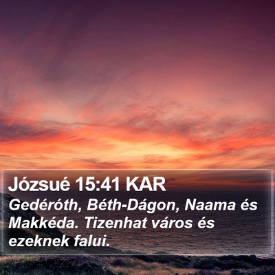 Józsué 15:41 KAR Bible Verse Image