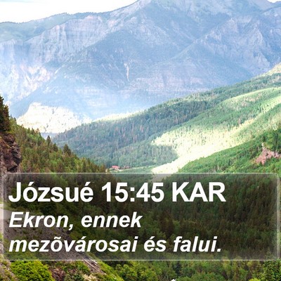 Józsué 15:45 KAR Bible Verse Image