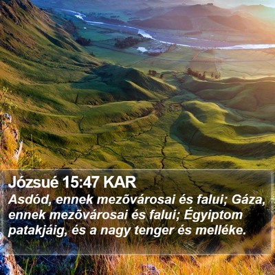 Józsué 15:47 KAR Bible Verse Image