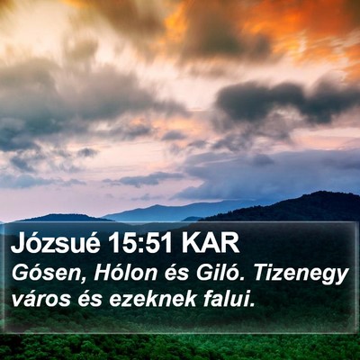 Józsué 15:51 KAR Bible Verse Image