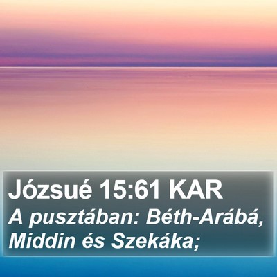 Józsué 15:61 KAR Bible Verse Image