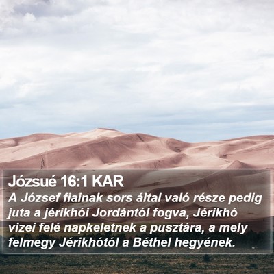 Józsué 16:1 KAR Bible Verse Image