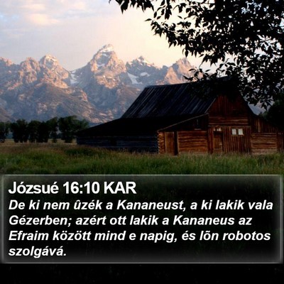 Józsué 16:10 KAR Bible Verse Image
