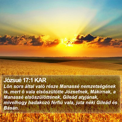 Józsué 17:1 KAR Bible Verse Image