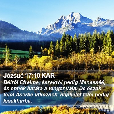 Józsué 17:10 KAR Bible Verse Image