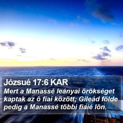 Józsué 17:6 KAR Bible Verse Image