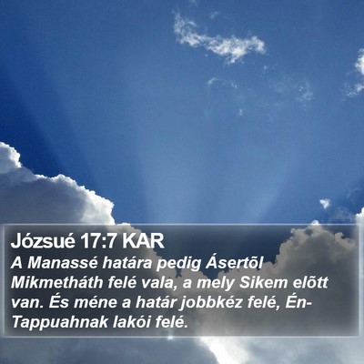 Józsué 17:7 KAR Bible Verse Image