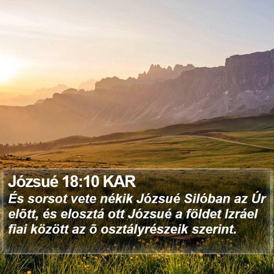 Józsué 18:10 KAR Bible Verse Image