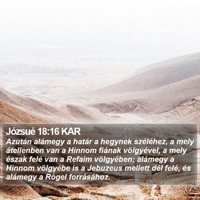 Józsué 18:16 KAR Bible Verse Image