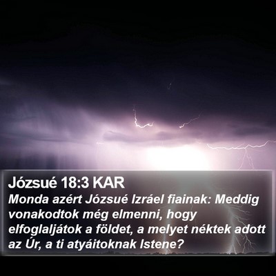 Józsué 18:3 KAR Bible Verse Image