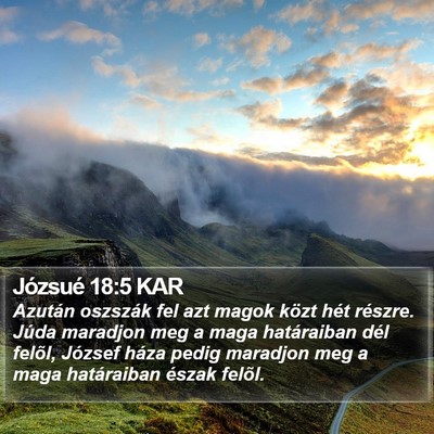 Józsué 18:5 KAR Bible Verse Image