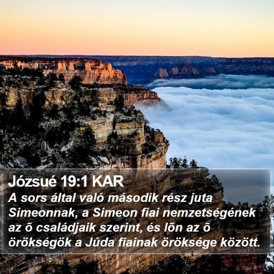 Józsué 19:1 KAR Bible Verse Image