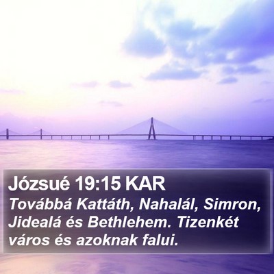Józsué 19:15 KAR Bible Verse Image