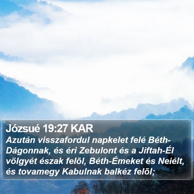 Józsué 19:27 KAR Bible Verse Image
