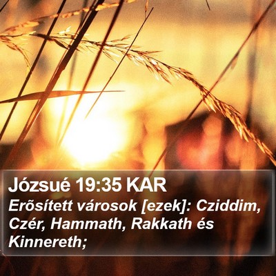 Józsué 19:35 KAR Bible Verse Image