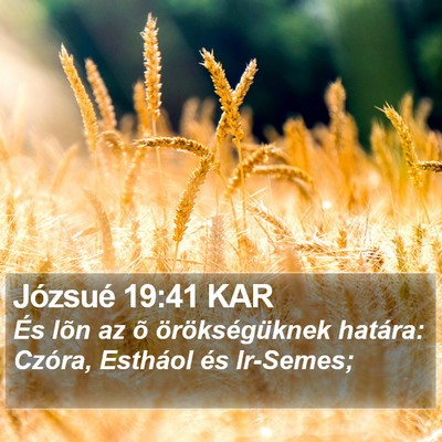 Józsué 19:41 KAR Bible Verse Image