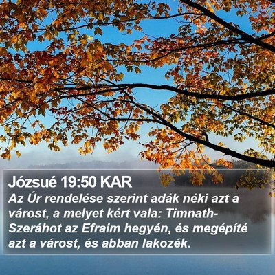 Józsué 19:50 KAR Bible Verse Image