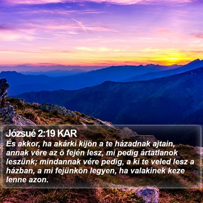 Józsué 2:19 KAR Bible Verse Image