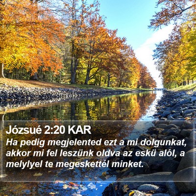 Józsué 2:20 KAR Bible Verse Image