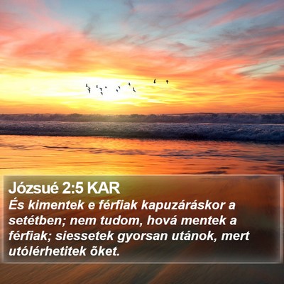 Józsué 2:5 KAR Bible Verse Image