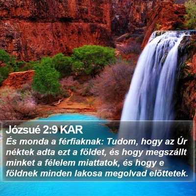 Józsué 2:9 KAR Bible Verse Image