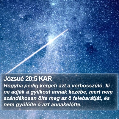 Józsué 20:5 KAR Bible Verse Image
