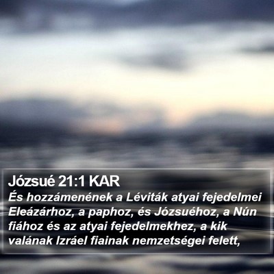 Józsué 21:1 KAR Bible Verse Image