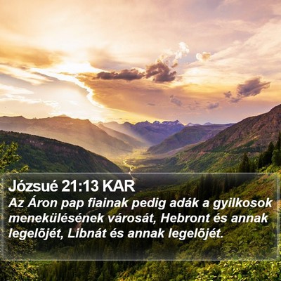 Józsué 21:13 KAR Bible Verse Image