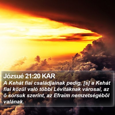 Józsué 21:20 KAR Bible Verse Image