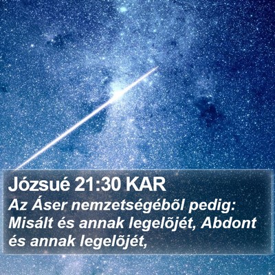 Józsué 21:30 KAR Bible Verse Image