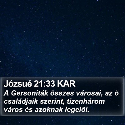 Józsué 21:33 KAR Bible Verse Image