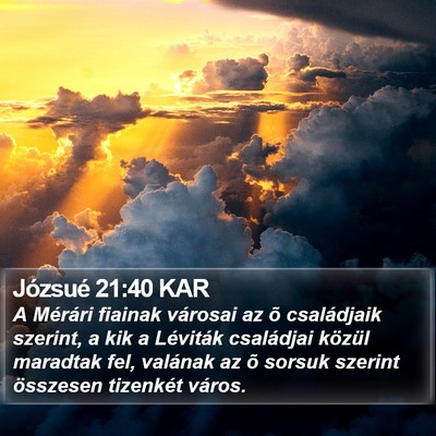 Józsué 21:40 KAR Bible Verse Image
