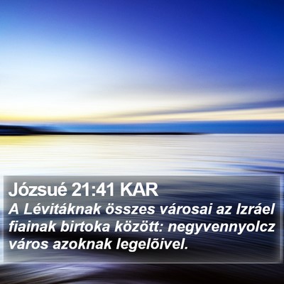 Józsué 21:41 KAR Bible Verse Image